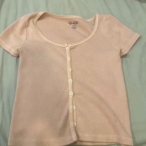 Pink John Galt Baby Tee, One-Size, Never Worn